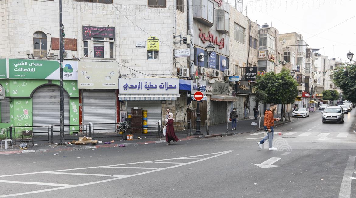 الإضراب الشامل يعم محافظة رام الله والبيرة (وفا)